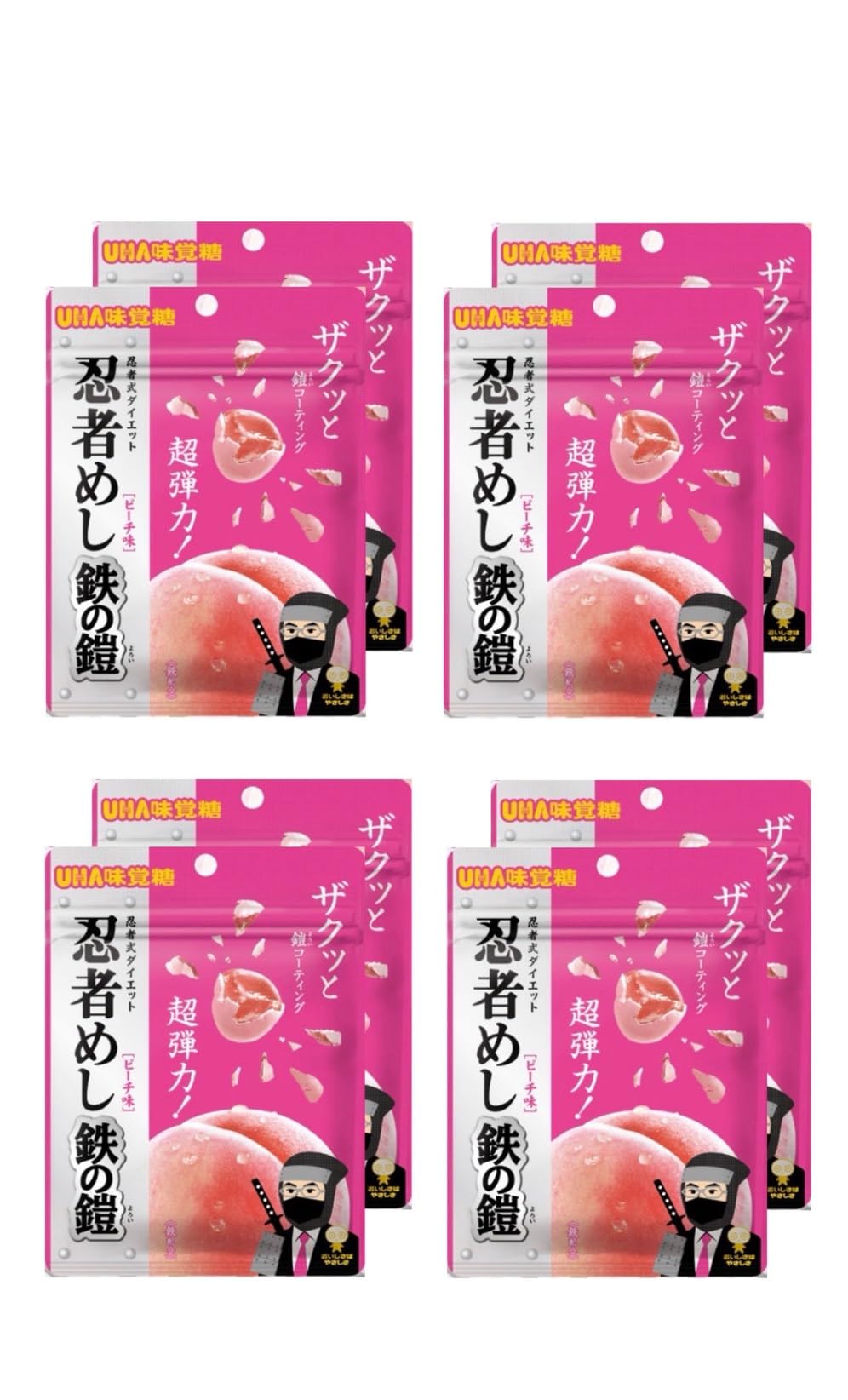 Amazon | 【8個セット】忍者 めし 鉄の鎧 ピーチ味 40g×8個 | ノー